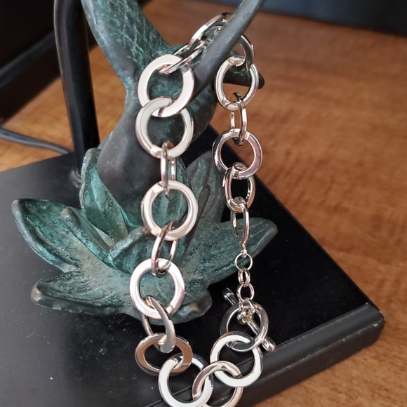 Sterling Circle Link Bracelet by C^A 8" (23.4g) - Picture 5 of 15